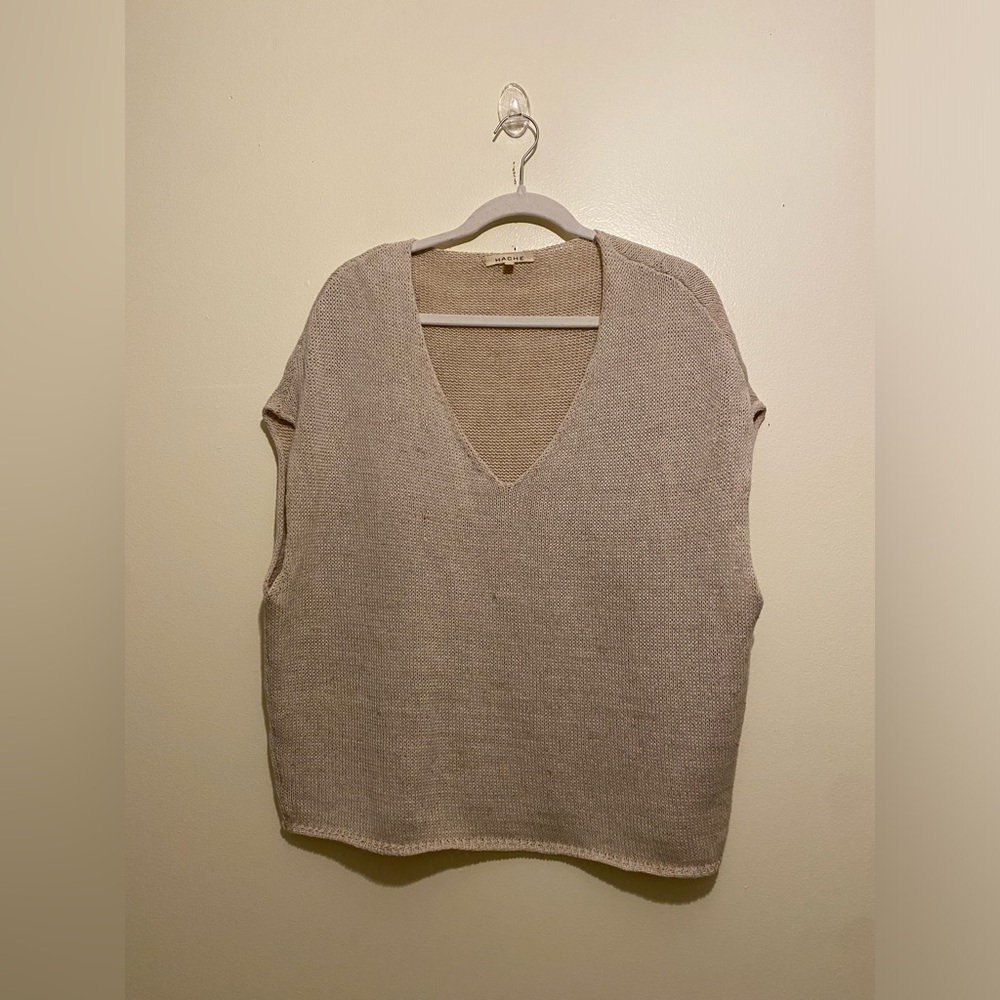 HACHE Women's Juta & Cotton Sweater - Beige. Size 42